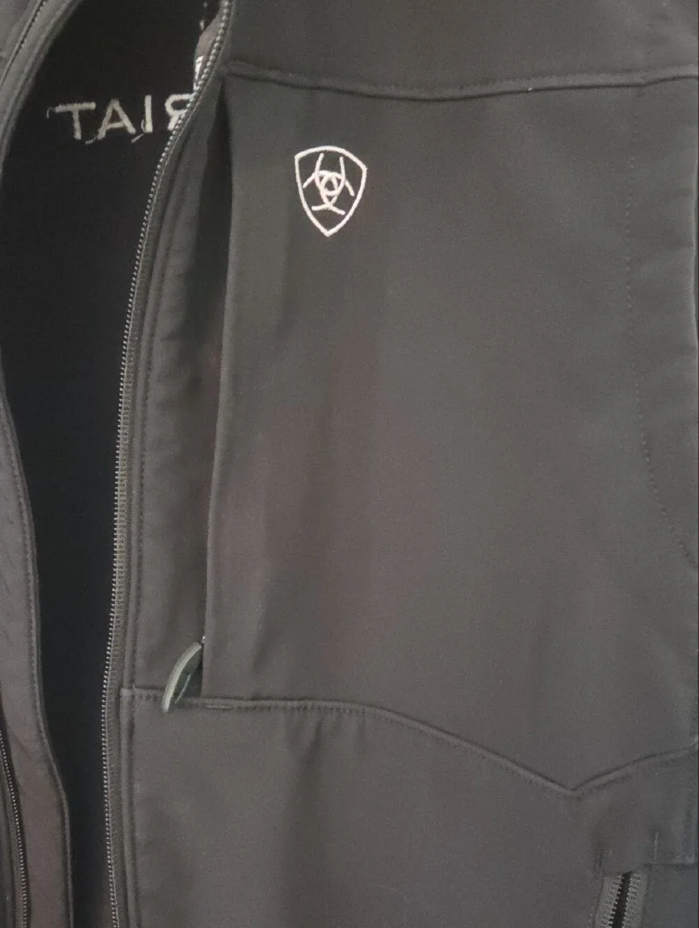 Ariat Men's Black Softshell Vest with Stand Collar